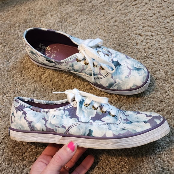 Keds Shoes Keds Purple Floral Sneakers Poshmark
